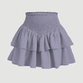 Saias Femininas Mia Muse – Mini Saia Preppy Cintura Alta, Camadas Elegantes para Todas as Estações