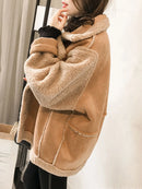 Sobretudo Feminino Elegante – Moda Coreana de Inverno com Estilo Street