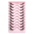 Cílios Postiços – Estilo Cat Eye, Natural, 5-10 Pares