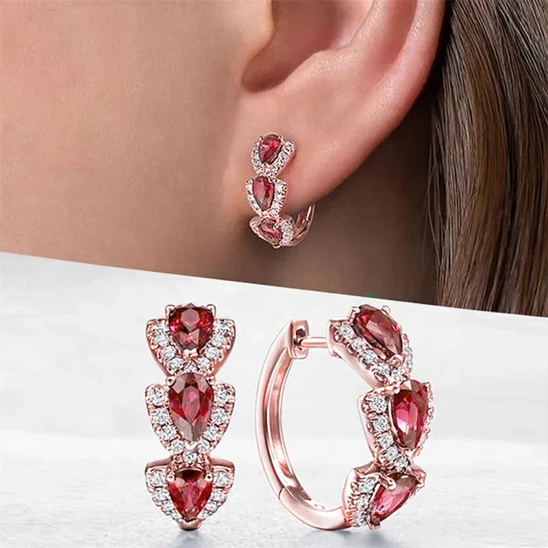 Brincos de Argola Luxuosos com Zircônia Azul – Elegância para Festas, Casamentos e Presentes