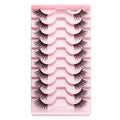 Cílios Postiços – Estilo Cat Eye, Natural, 5-10 Pares