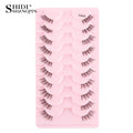 Cílios Postiços – Estilo Cat Eye, Natural, 5-10 Pares