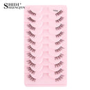 Cílios Postiços – Estilo Cat Eye, Natural, 5-10 Pares