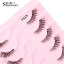 Cílios Postiços – Estilo Cat Eye, Natural, 5-10 Pares