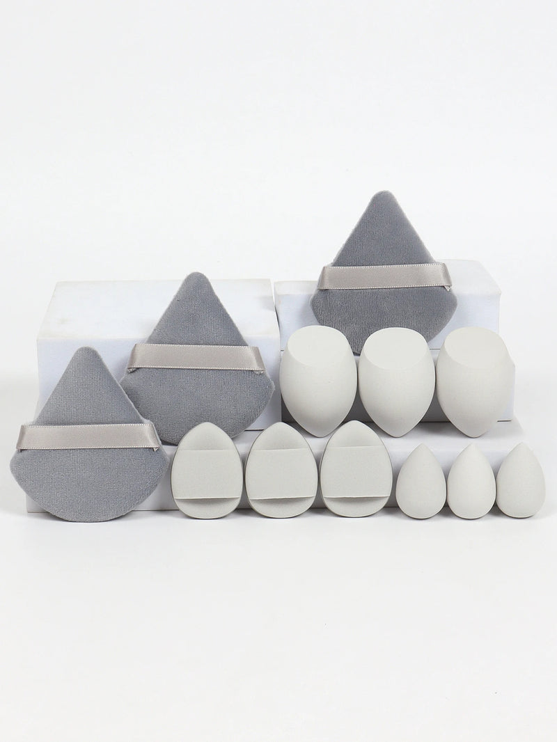 Kit de Esponjas de Maquiagem 12 Peças