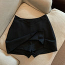 Mini Short Saia Sexy Cintura Alta Preto Branco