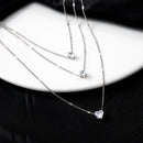 Colar Feminino Delicado Multicamadas com Pingente de Coração, Estrela e Gota – Presente Charmoso