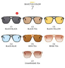 Óculos de Sol Retrô Feminino – Armação Grossa, Dupla Ponte, Proteção UV400, Estilo Chic e Moderno