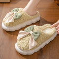 Pantufas Femininas de Pelúcia com Laço – Conforto e Maciez para o Inverno