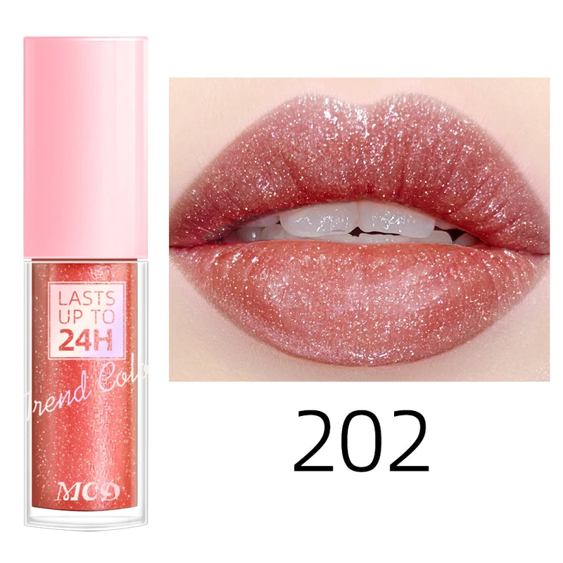 Gloss Labial Glitter 18 Cores - Longa Duração, à Prova d'Água, Hidratante e Multifuncional