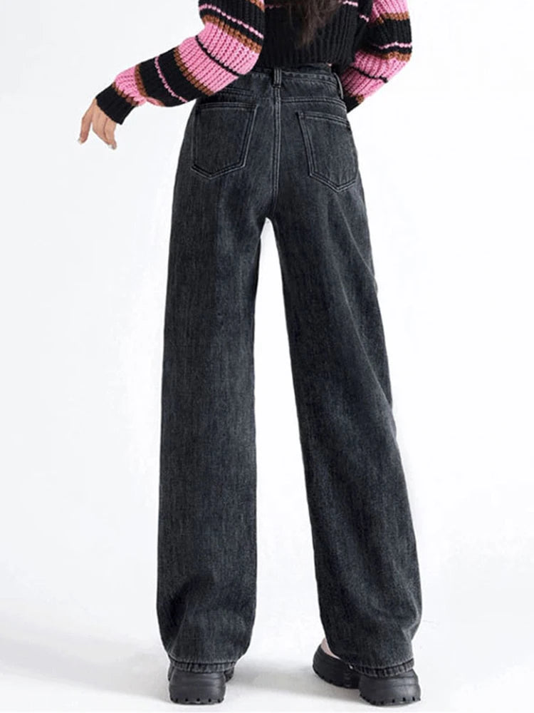 Calça Jeans Cintura Alta Pantalona