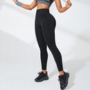 Leggings Femininas Preta com Cintura Alta e Some Barriga – Perfeitas para Yoga e Corrida!