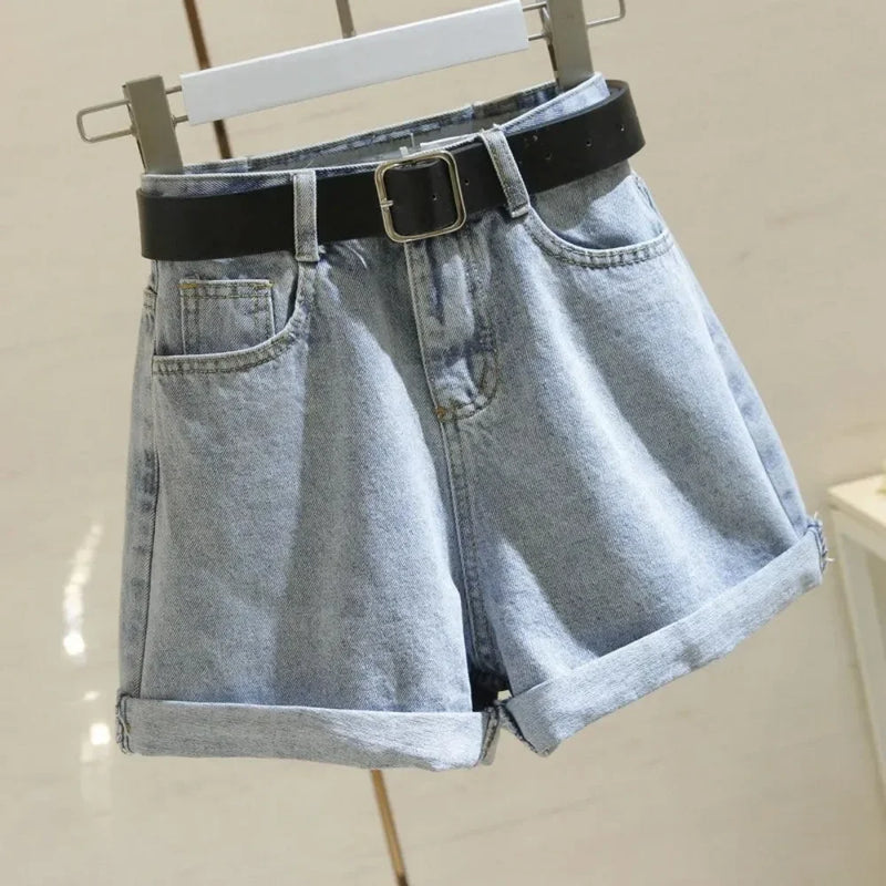 Short Jeans Cintura Alta Casual de Verão