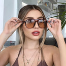 Óculos de Sol Retrô Feminino – Armação Grossa, Dupla Ponte, Proteção UV400, Estilo Chic e Moderno