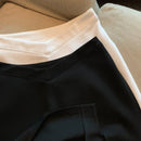 Mini Short Saia Sexy Cintura Alta Preto Branco