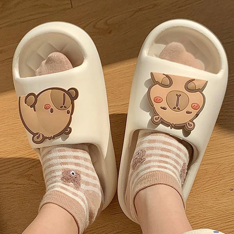 Chinelo Feminino de Capivara - Solado Grosso, Confortável para Praia e Casa