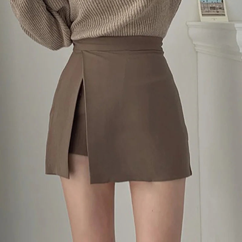 Mini Saia Feminina Cintura Alta Elegante