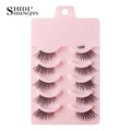 Cílios Postiços – Estilo Cat Eye, Natural, 5-10 Pares
