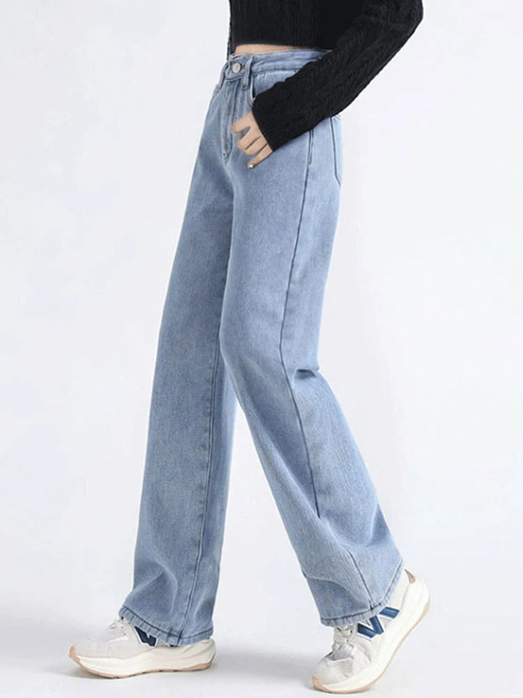 Calça Jeans Cintura Alta Pantalona
