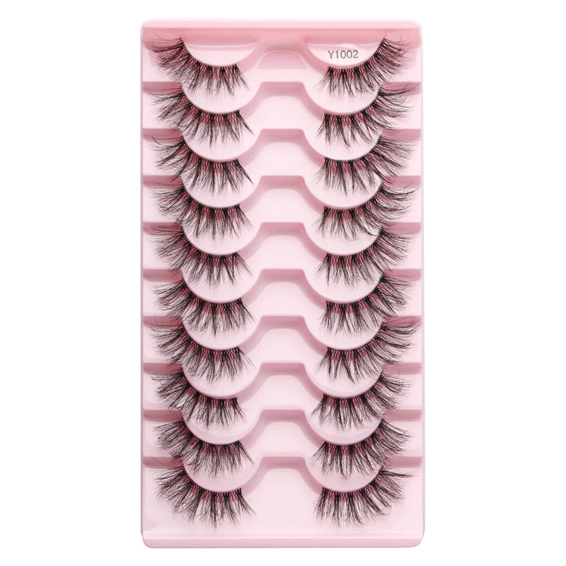 Cílios Postiços – Estilo Cat Eye, Natural, 5-10 Pares