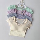 Conjunto Feminino de Treino Pilates e Yoga – Top Esportivo de Secagem Rápida, Respirável e Conforto Premium