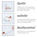 Kit 2 Peças - Rolo Massageador Gua Sha Dupla Face de Pedra Natural