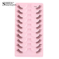 Cílios Postiços – Estilo Cat Eye, Natural, 5-10 Pares