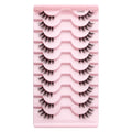 Cílios Postiços – Estilo Cat Eye, Natural, 5-10 Pares