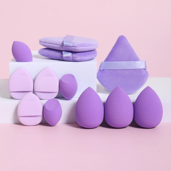 Kit de Esponjas de Maquiagem 12 Peças