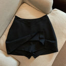 Mini Short Saia Sexy Cintura Alta Preto Branco