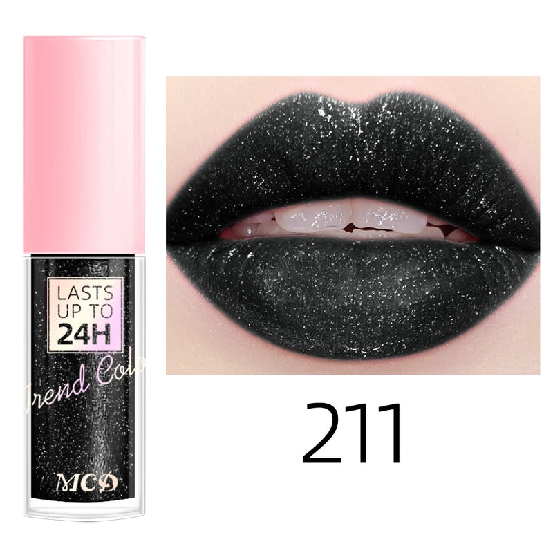 Gloss Labial Glitter 18 Cores - Longa Duração, à Prova d'Água, Hidratante e Multifuncional