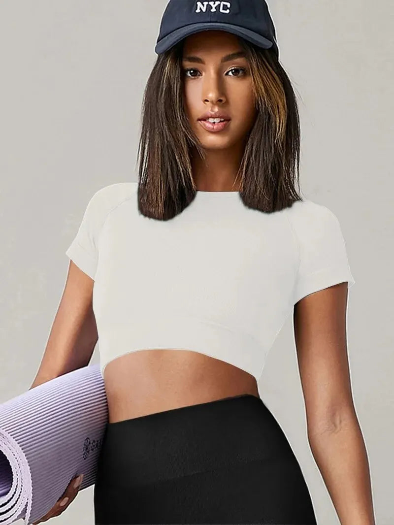 Blusa Feminina Esportiva Seamless – Conforto e Estilo para Yoga e Treino