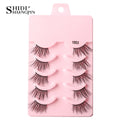 Cílios Postiços – Estilo Cat Eye, Natural, 5-10 Pares