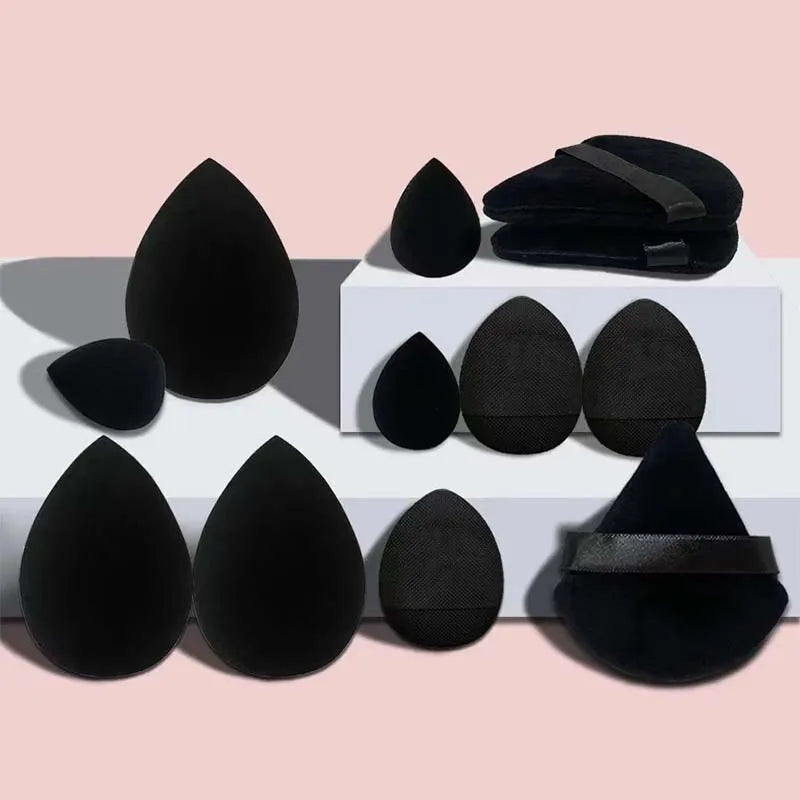 Kit 12 Puffs e Esponjas Macias para Maquiagem - Acessórios de Beleza