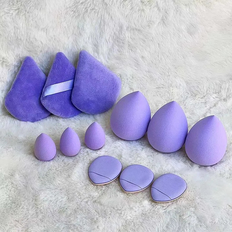 Kit 12 Puffs e Esponjas Macias para Maquiagem - Acessórios de Beleza