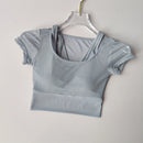 Conjunto Feminino de Treino Pilates e Yoga – Top Esportivo de Secagem Rápida, Respirável e Conforto Premium