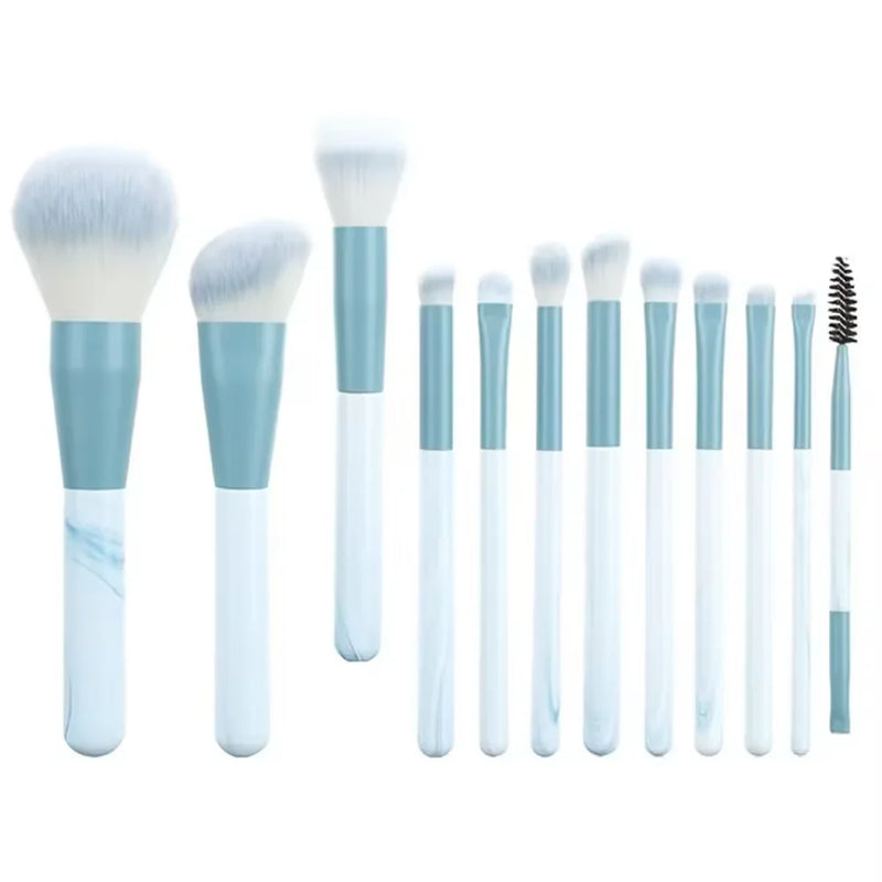 Kit de Pincéis de Maquiagem 13 PÇS: Olhos, Rosto e Blush