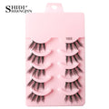 Cílios Postiços – Estilo Cat Eye, Natural, 5-10 Pares