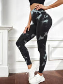 Legging Esportiva Tie-Dye Cintura Alta – Conforto e Estilo para Treinos