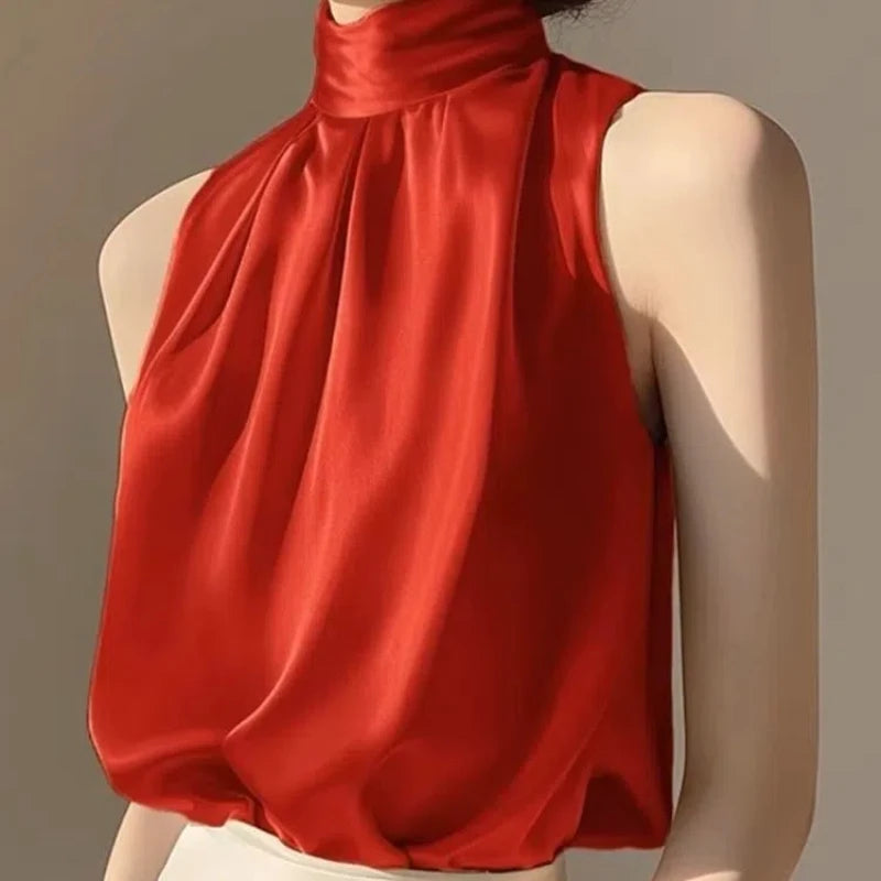 Blusa Elegante Ombro a Ombro Sem Mangas – Moda Verão Feminina