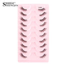 Cílios Postiços – Estilo Cat Eye, Natural, 5-10 Pares