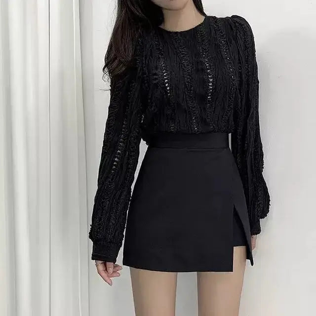 Mini Saia Feminina Cintura Alta Elegante
